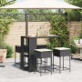 Juego de bar de jardín de 5 piezas con cojines ratán PE negro de , Conjuntos de jardín - Ref: Foro24-3261497, Precio: 317,46 ...