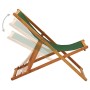 Silla de playa plegable madera de eucalipto y tela verde de vidaXL, Sillas de jardín - Ref: Foro24-310315, Precio: 59,77 €, D...
