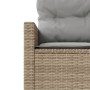 Sofá de jardín semicircular con cojines ratán sintético beige de , Sofás de exterior - Ref: Foro24-3318515, Precio: 378,40 €,...
