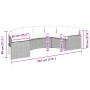 Sofá de jardín semicircular con cojines ratán sintético beige de , Sofás de exterior - Ref: Foro24-3318515, Precio: 378,40 €,...