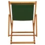 Silla de playa plegable madera de eucalipto y tela verde de vidaXL, Sillas de jardín - Ref: Foro24-310315, Precio: 65,18 €, D...