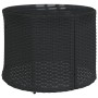 Sofá de jardín semicircular con mesa y cojines ratán PE negro de , Sofás de exterior - Ref: Foro24-3318517, Precio: 406,46 €,...