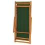 Silla de playa plegable madera de eucalipto y tela verde de vidaXL, Sillas de jardín - Ref: Foro24-310315, Precio: 59,77 €, D...
