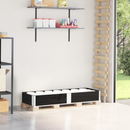 Collar de palet madera maciza de pino negro 150x50 cm de , Plataformas de carga y palés - Ref: Foro24-4010294, Precio: 50,97 ...