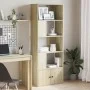 Estantería de madera de ingeniería roble Sonoma 70x36x189 cm de , Librerías y estanterías - Ref: Foro24-3295319, Precio: 112,...