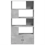 Estantería de madera de ingeniería gris hormigón 100x36x189 cm de , Librerías y estanterías - Ref: Foro24-3295327, Precio: 12...