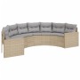 Sofá de jardín semicircular 2 piezas ratán sintético beige de , Sofás de exterior - Ref: Foro24-3262063, Precio: 552,26 €, De...