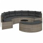 Set de sofá de jardín semicircular 3 pzas ratán sintético gris de , Sofás de exterior - Ref: Foro24-3262075, Precio: 669,21 €...