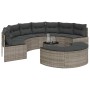 Set de sofá de jardín semicircular 3 pzas ratán sintético gris de , Sofás de exterior - Ref: Foro24-3262075, Precio: 669,21 €...