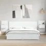 Mesitas de noche de pared con luces LED 2 unidades blanco by , Nightstands - Ref: Foro24-848158, Price: 131,33 €, Discount: %