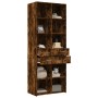Aparador alto madera de ingeniería roble ahumado 70x42,5x185 cm de , Aparadores - Ref: Foro24-3281466, Precio: 162,50 €, Desc...