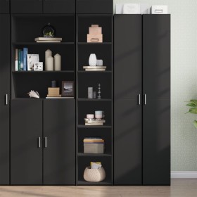 Aparador alto madera de ingeniería negro 40x41x185 cm de , Aparadores - Ref: Foro24-3281667, Precio: 89,49 €, Descuento: %