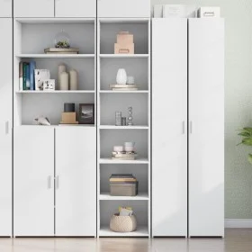 Aparador alto madera de ingeniería blanco 45x41x185 cm de , Aparadores - Ref: Foro24-3281673, Precio: 98,87 €, Descuento: %