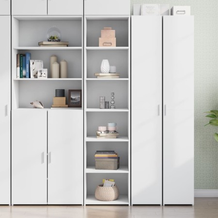 Aparador alto madera de ingeniería blanco 45x41x185 cm de , Aparadores - Ref: Foro24-3281673, Precio: 99,70 €, Descuento: %