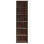 Aparador alto madera de ingeniería marrón roble 50x41x185 cm de , Aparadores - Ref: Foro24-3281686, Precio: 101,81 €, Descuen...