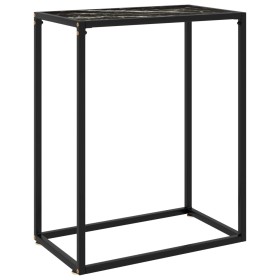 Mesa consola vidrio templado negro 60x35x75 cm en Mesas auxiliares | Comprar online en Foru.es