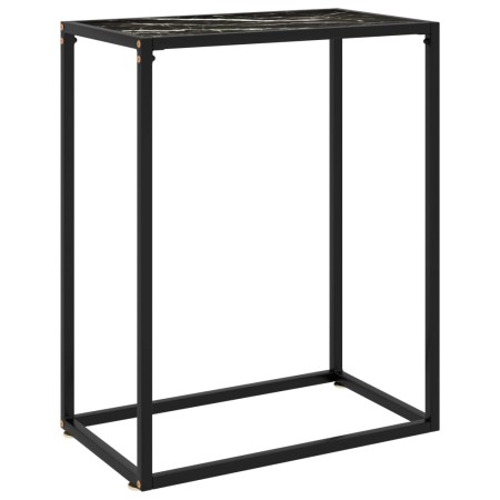 Mesa consola vidrio templado negro 60x35x75 cm en Mesas auxiliares | Comprar online en Foru.es
