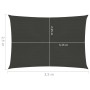 Toldo de vela gris antracita HDPE 160 g/m² 2,5x3,5 m de vidaXL, Sombrillas - Ref: Foro24-311068, Precio: 28,41 €, Descuento: %