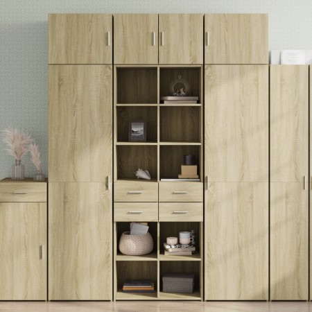 Aparador alto madera de ingeniería roble Sonoma 70x42,5x185 cm de , Aparadores - Ref: Foro24-3281464, Precio: 162,50 €, Descu...