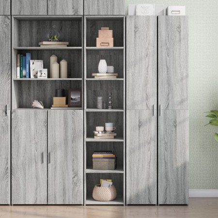 Aparador alto madera de ingeniería gris Sonoma 40x41x185 cm de , Aparadores - Ref: Foro24-3281671, Precio: 88,85 €, Descuento: %