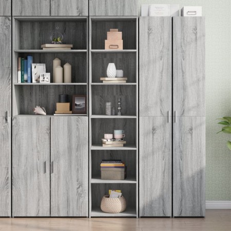 Aparador alto madera de ingeniería gris Sonoma 45x41x185 cm de , Aparadores - Ref: Foro24-3281678, Precio: 95,12 €, Descuento: %
