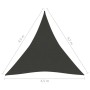 Toldo de vela HDPE gris antracita 160 g/m² 4,5x4,5x4,5 m de vidaXL, Sombrillas - Ref: Foro24-311095, Precio: 31,22 €, Descuen...