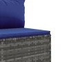 Set de muebles de jardín 7 pzas y cojines ratán sintético gris de , Conjuntos de jardín - Ref: Foro24-3308183, Precio: 467,23...
