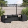 Set muebles de jardín 6 piezas y cojines ratán sintético negro de , Conjuntos de jardín - Ref: Foro24-3308211, Precio: 451,45...