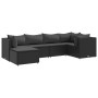 Set muebles de jardín 6 piezas y cojines ratán sintético negro de , Conjuntos de jardín - Ref: Foro24-3308211, Precio: 451,45...