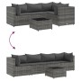 Set de muebles de jardín 5 pzas y cojines ratán sintético gris de , Conjuntos de jardín - Ref: Foro24-3308010, Precio: 337,26...