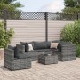 Set de muebles de jardín 6 pzas y cojines ratán sintético gris de , Conjuntos de jardín - Ref: Foro24-3308162, Precio: 422,16...