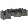 Set de muebles de jardín 6 pzas y cojines ratán sintético gris de , Conjuntos de jardín - Ref: Foro24-3308162, Precio: 422,16...