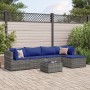Set de muebles de jardín 6 pzas y cojines ratán sintético gris de , Conjuntos de jardín - Ref: Foro24-3308071, Precio: 388,82...