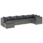 Set de muebles de jardín 7 pzas y cojines ratán sintético gris de , Conjuntos de jardín - Ref: Foro24-3308226, Precio: 461,20...