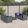 Set de muebles de jardín 7 pzas y cojines ratán sintético gris de , Conjuntos de jardín - Ref: Foro24-3308031, Precio: 495,07...