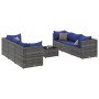 Set de muebles de jardín 7 pzas y cojines ratán sintético gris de , Conjuntos de jardín - Ref: Foro24-3308031, Precio: 495,07...