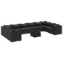 Set muebles de jardín 11 pzas y cojines ratán sintético negro de , Conjuntos de jardín - Ref: Foro24-3308291, Precio: 879,34 ...