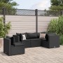 Set de muebles de jardín 5 pzas y cojines ratán sintético negro de , Conjuntos de jardín - Ref: Foro24-3308155, Precio: 411,2...