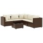 Set muebles de jardín 6 piezas y cojines ratán sintético marrón de , Conjuntos de jardín - Ref: Foro24-3308129, Precio: 485,5...