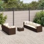 Set sofás de jardín 8 piezas y cojines ratán sintético marrón de , Conjuntos de jardín - Ref: Foro24-3308033, Precio: 557,60 ...