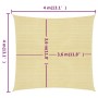 Toldo de vela HDPE beige 160 g/m² 4x4 m de vidaXL, Sombrillas - Ref: Foro24-311111, Precio: 34,75 €, Descuento: %