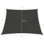 Toldo de vela gris antracita HDPE 160 g/m² 4/5x3 m de vidaXL, Sombrillas - Ref: Foro24-311105, Precio: 44,53 €, Descuento: %