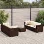 Set muebles de jardín 7 piezas y cojines ratán sintético marrón de , Conjuntos de jardín - Ref: Foro24-3308025, Precio: 478,1...