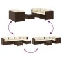 Set muebles de jardín 6 piezas y cojines ratán sintético marrón de , Conjuntos de jardín - Ref: Foro24-3308065, Precio: 359,9...