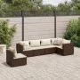 Set muebles de jardín 6 piezas y cojines ratán sintético marrón by , Garden sets - Ref: Foro24-3308169, Price: 468,73 €, Disc...