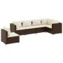 Set muebles de jardín 6 piezas y cojines ratán sintético marrón by , Garden sets - Ref: Foro24-3308169, Price: 468,73 €, Disc...