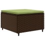 Set muebles de jardín 7 piezas y cojines ratán sintético marrón de , Conjuntos de jardín - Ref: Foro24-3308230, Precio: 509,3...