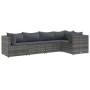 Set de muebles de jardín 5 pzas y cojines ratán sintético gris de , Conjuntos de jardín - Ref: Foro24-3308090, Precio: 369,81...