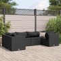 Set muebles de jardín 6 piezas y cojines ratán sintético negro de , Conjuntos de jardín - Ref: Foro24-3308251, Precio: 551,01...