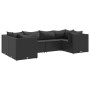 Set muebles de jardín 6 piezas y cojines ratán sintético negro de , Conjuntos de jardín - Ref: Foro24-3308251, Precio: 551,01...